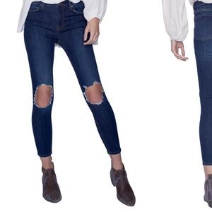 Free People High Rise Busted Knee Skinny Jeans-28